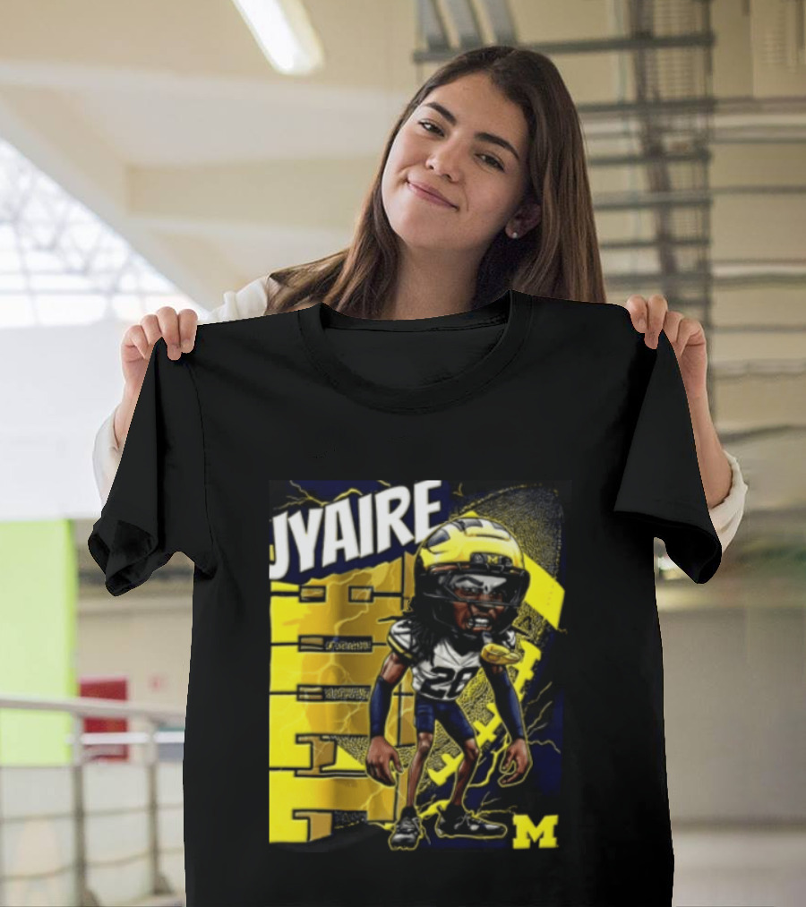 Jyaire Hill Michigan Wolverines Football Player Caricature T-Shirt