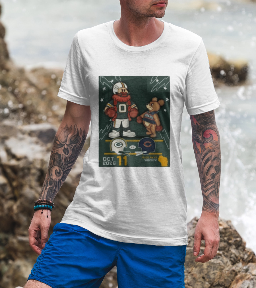 Green Bay Packers Vs Chicago Bears October 11 2026 Lambeau Field Game T-Shirt