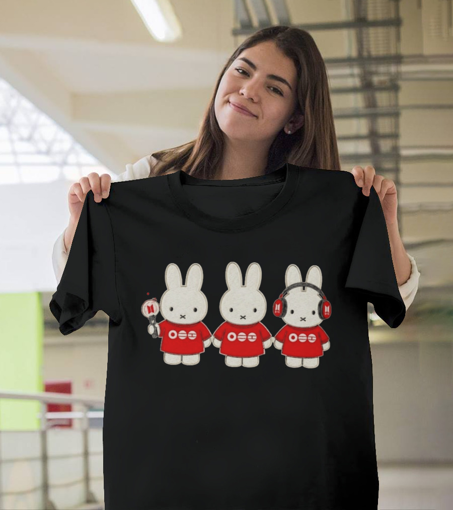 Miffy Bunny BTS Photocard Collage T-Shirt