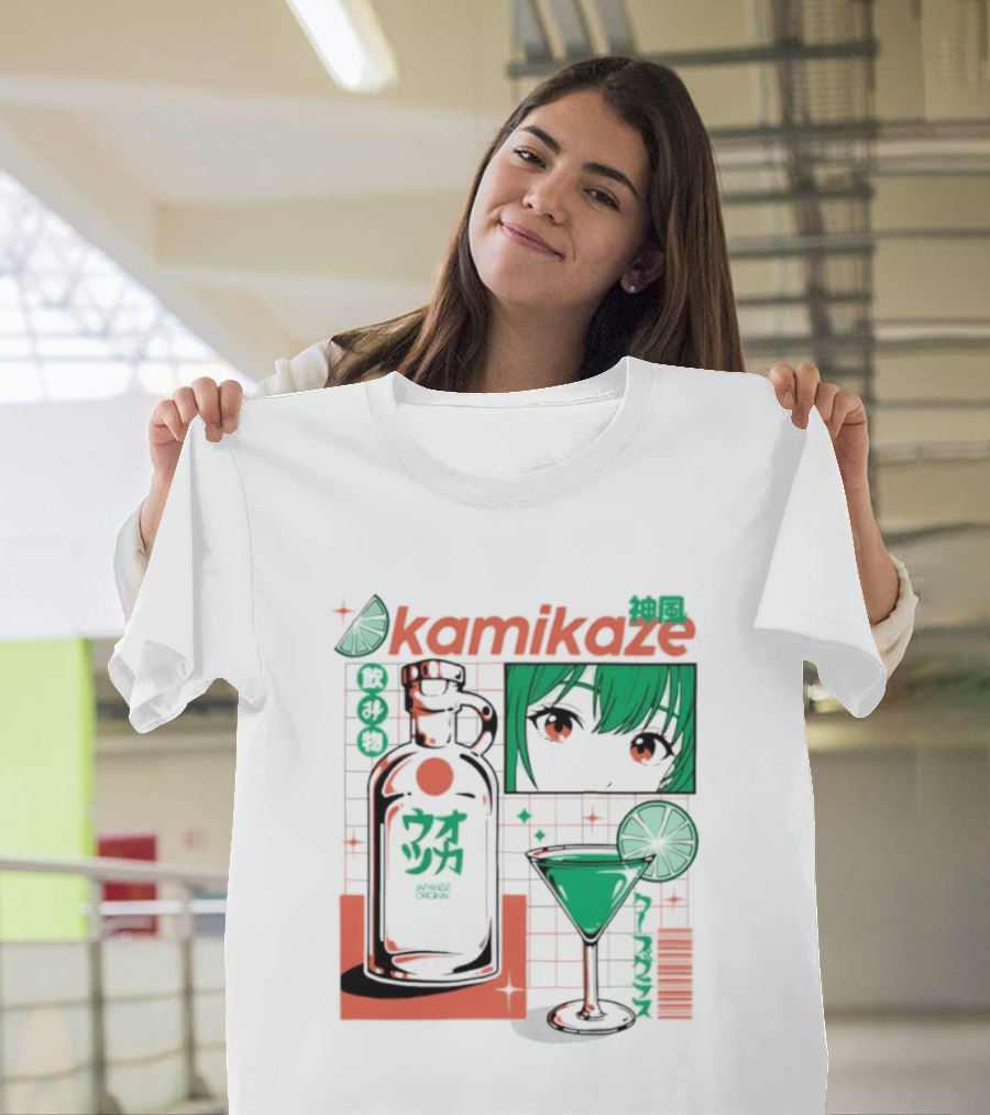 Kamikaze Japanese Original Cocktail Anime T-Shirt