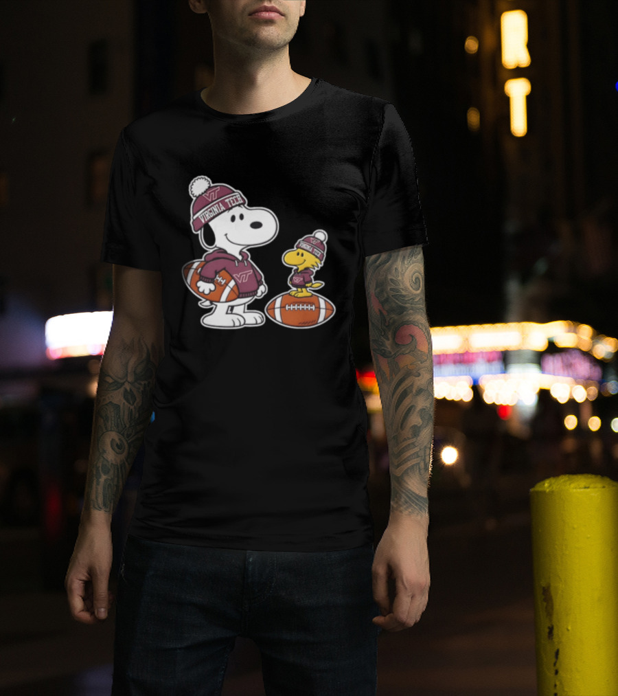 Snoopy Woodstock Virginia Tech Hokies Football Fans 2026 T-Shirt