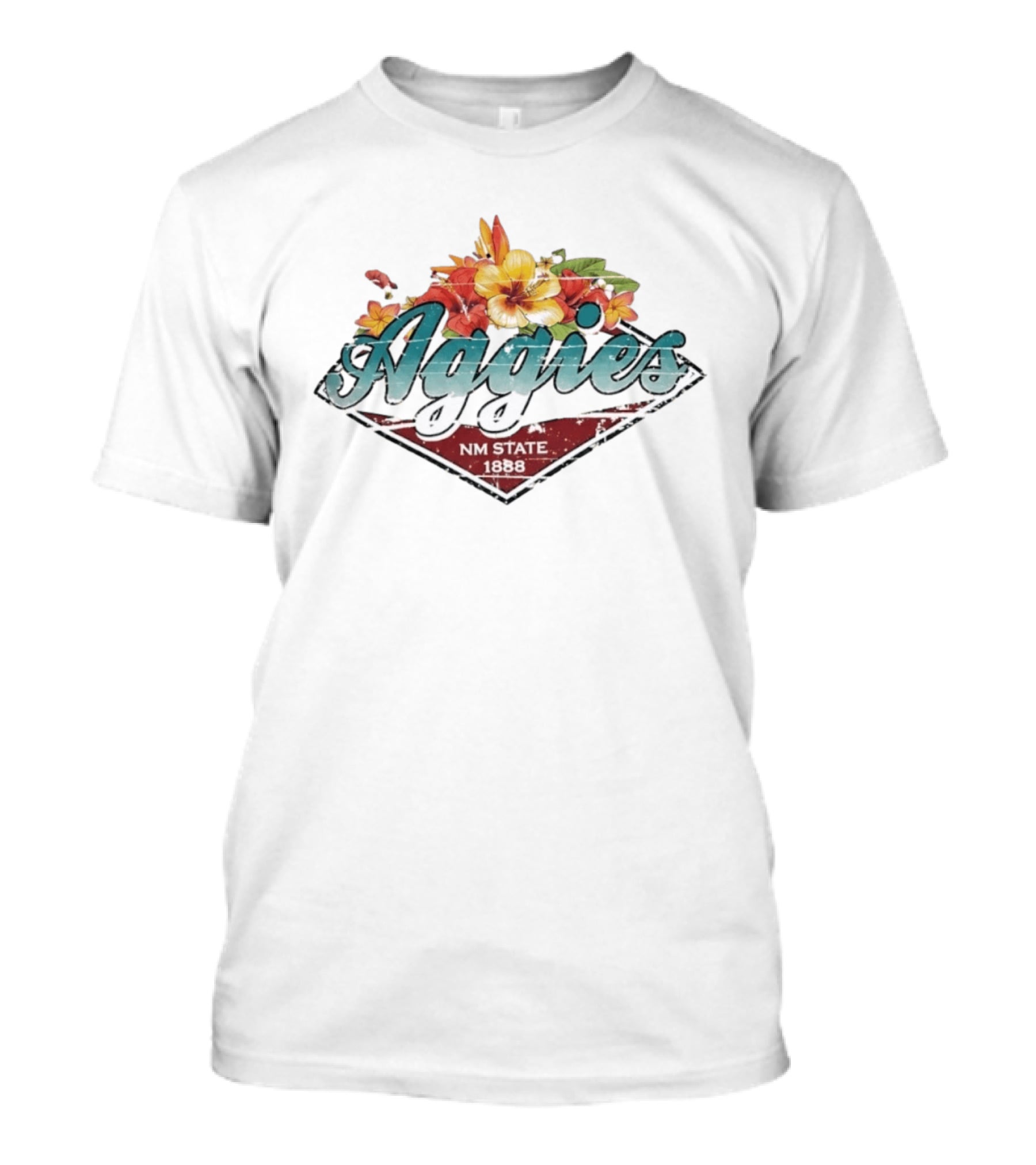 NM State Aggies 1888 Floral Distressed College Sports T-Shirt
