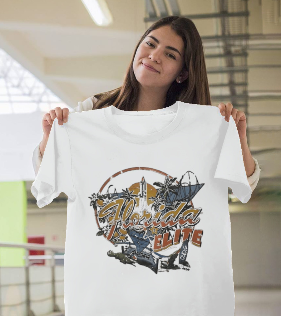 Florida Is Elite AEW Sicko Wrestling Adventure Rocket Palms T-Shirt
