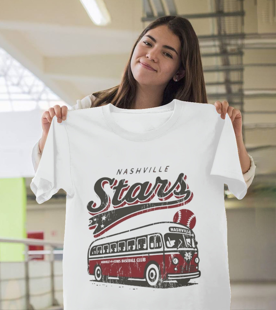 Nashville Stars Baseball Club Vintage Bus T-Shirt