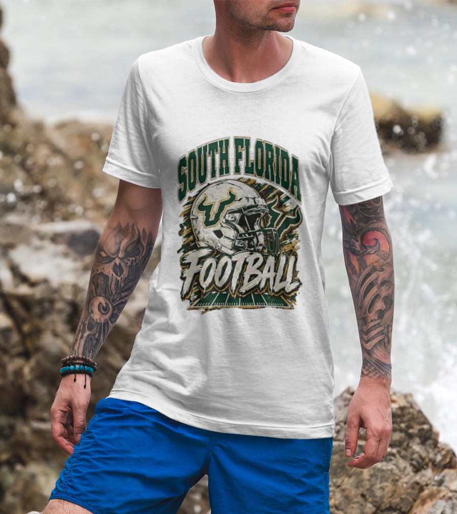 South Florida Bulls Football 90s Game Day QB Flowers Era T-Shirt