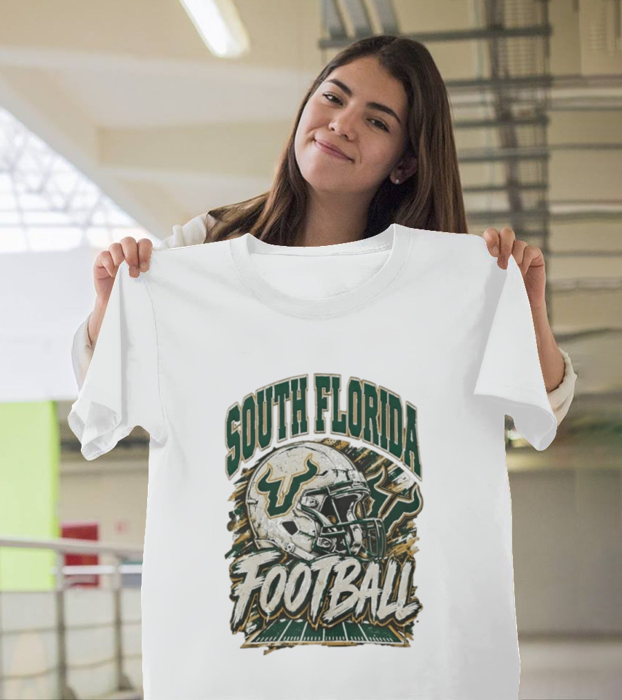 South Florida Bulls Football 90s Game Day QB Flowers Era T-Shirt