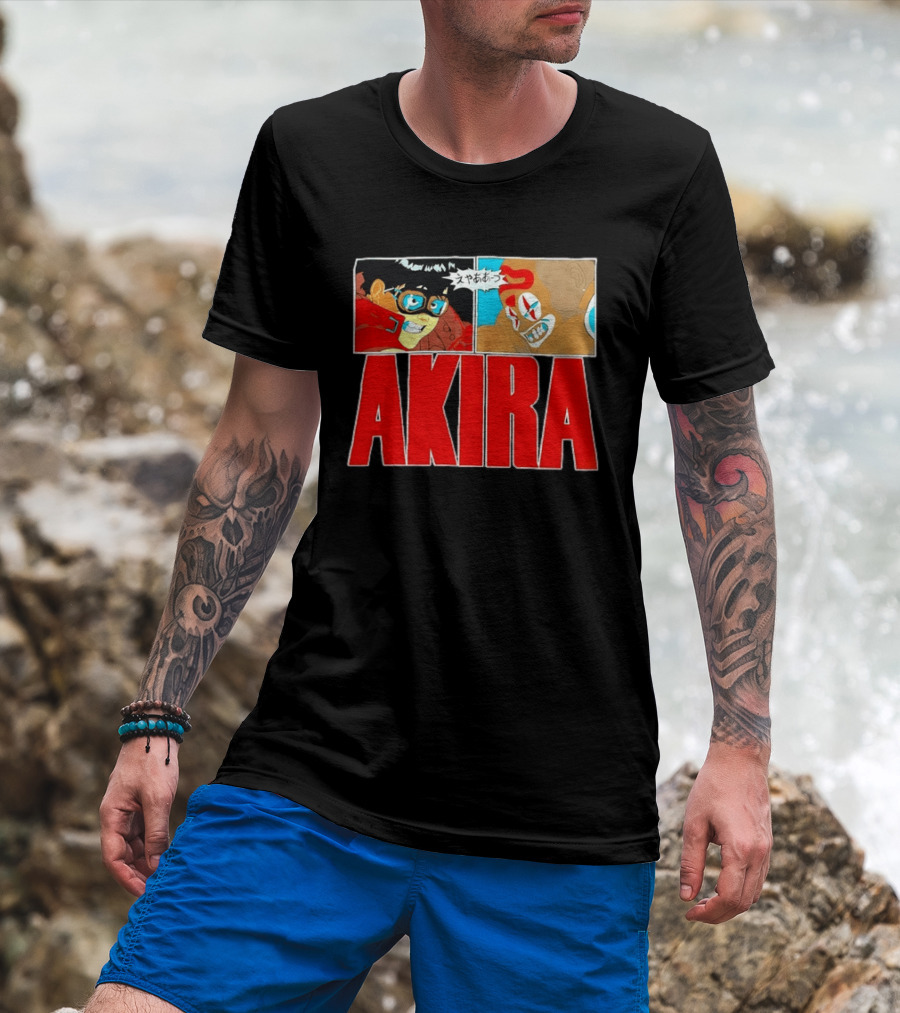 Akira Anime Manga Kaneda Joker Panels Japanese T-Shirt