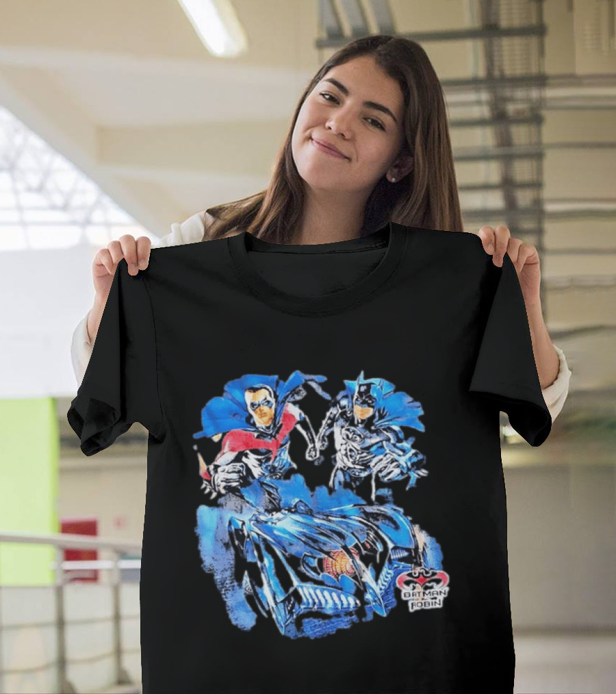 Batman Robin Dynamic Duo Batmobile DC Comics Adventure T-Shirt