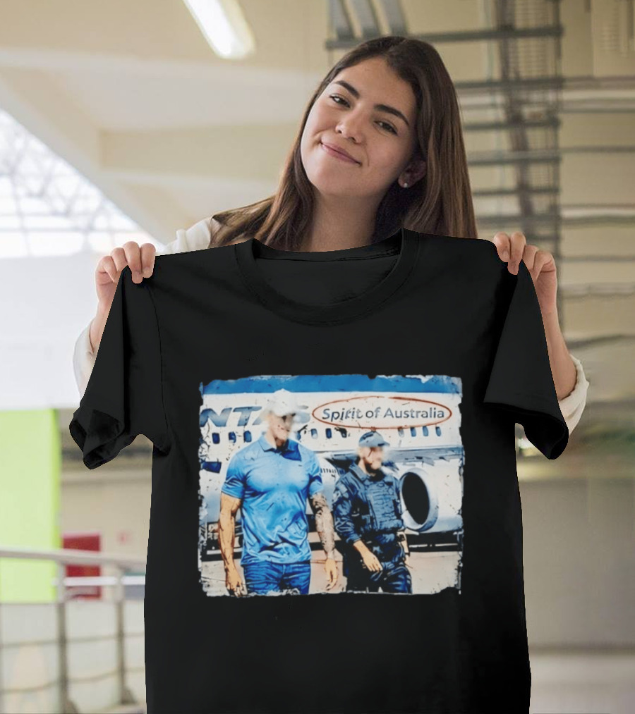 Qantas Spirit Of Australia Distressed Aviation Plane Crew T-Shirt