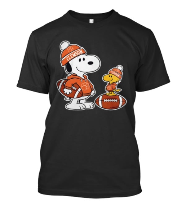 Snoopy And Woodstock Clemson Tigers Football Fans 2026 T-Shirt