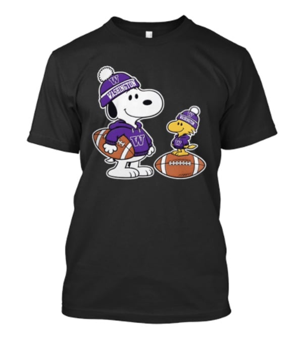 Snoopy Woodstock Washington Huskies Football Fans 2026 T-Shirt