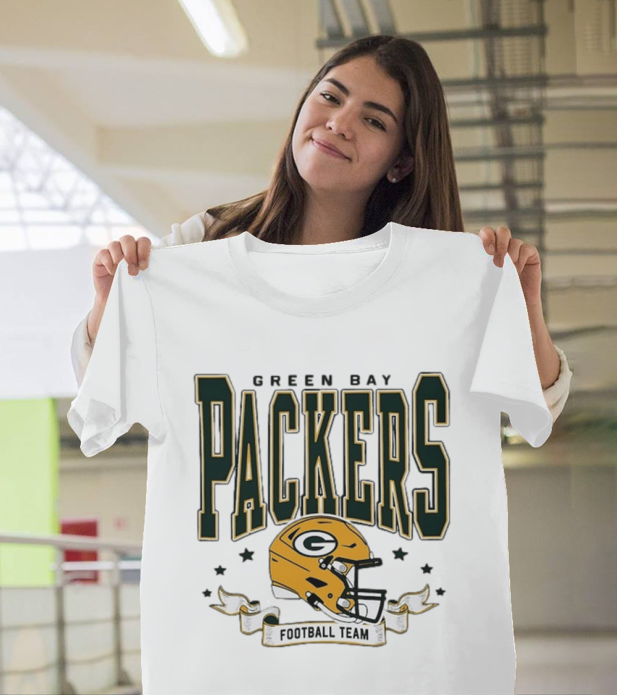 Green Bay Packers Football Team G Helmet T-Shirt