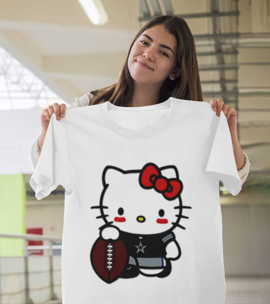 Hello Kitty Dallas Cowboys Football Fan T-Shirt