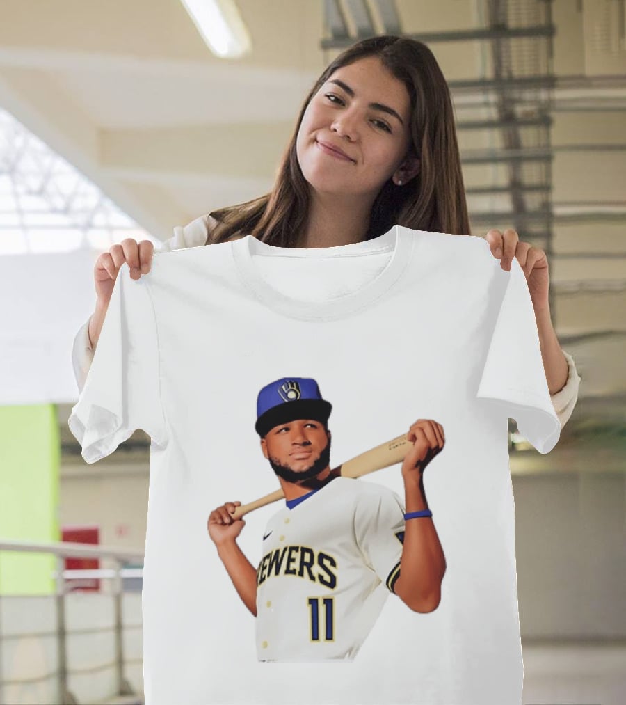 Manny Pina Milwaukee Brewers Number 11 Catcher MLB Baseball T-Shirt