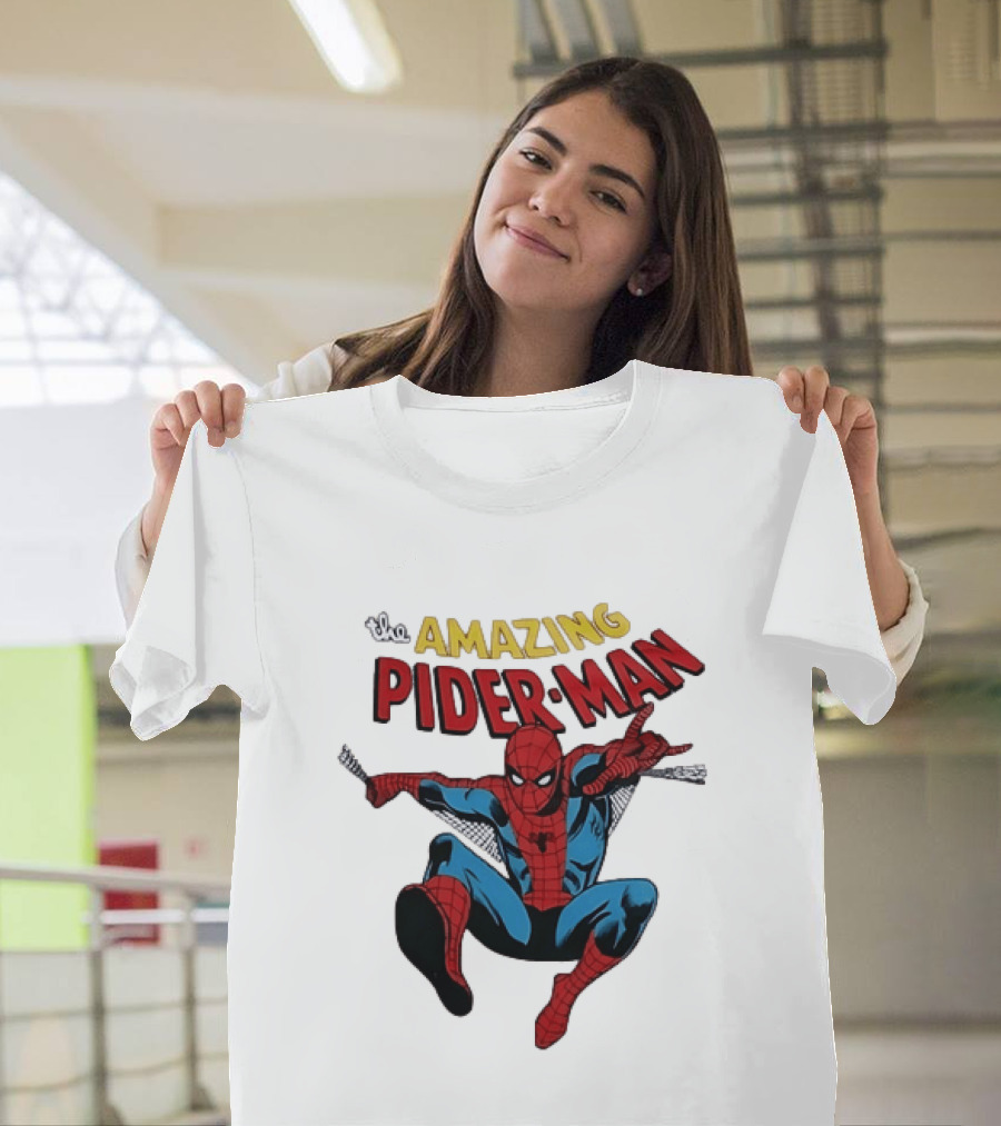 The Amazing Spider Man Marvel Superhero Classic Action Pose T-Shirt