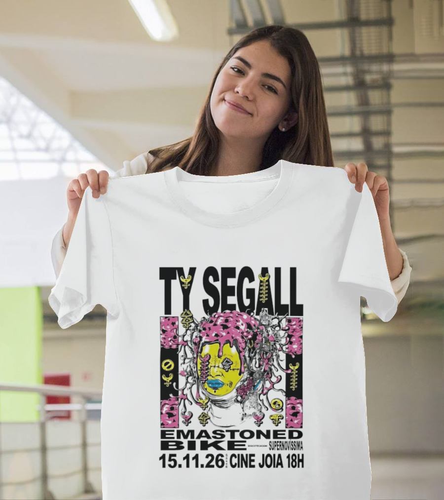 Ty Segall Emastoned Bike Concert At Cine Joia 15.11.26 18H Vibrant Psychedelic Face T-Shirt