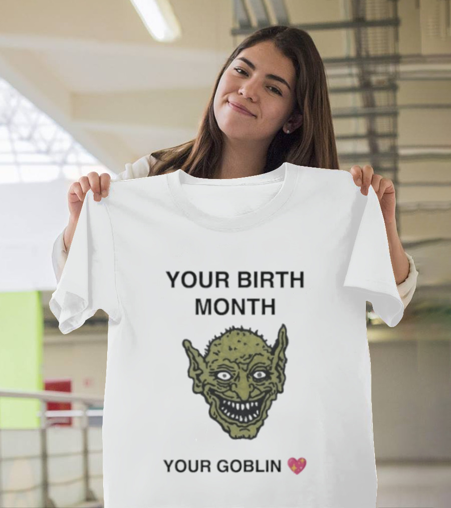 Your Birth Month Your Goblin Zodiac Emoji T-Shirt