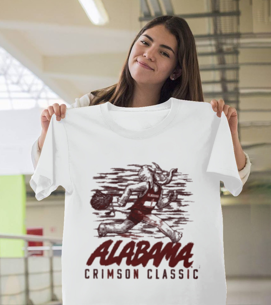 Alabama Crimson Classic Running Elephant T-Shirt
