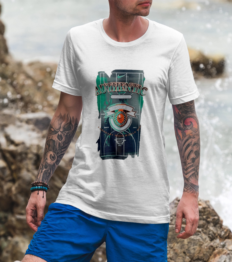 Authentic Nike Basketball Legendary Hoops Worldwide Since 1971 T-Shirt