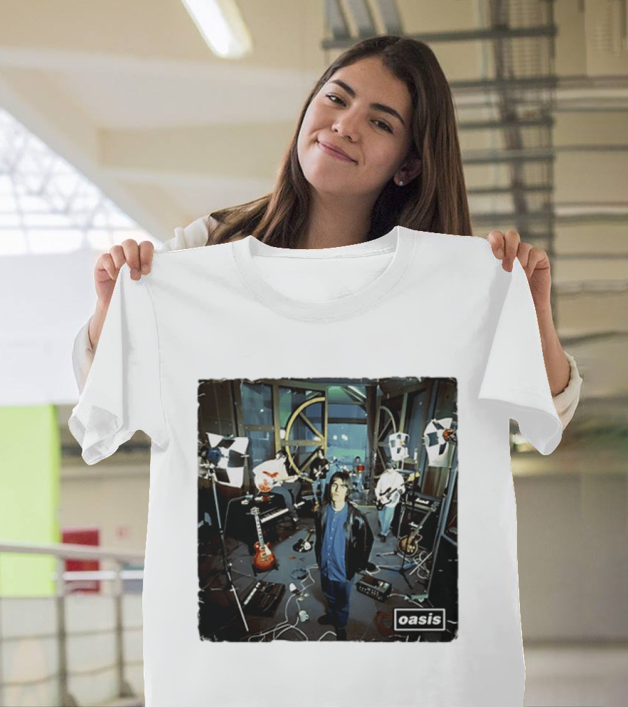 Oasis Band Studio Britpop Liam Gallagher Music Setup Session T-Shirt