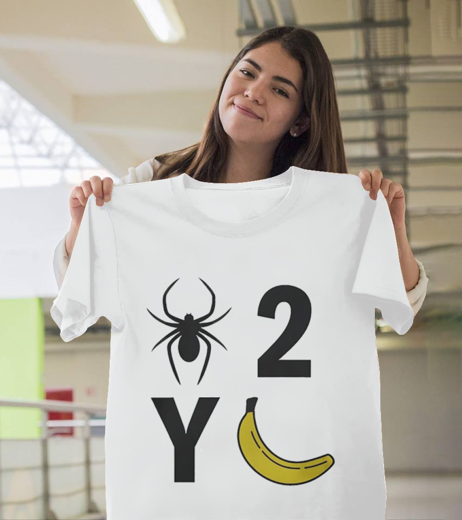 Spider 2 Y Banana Rebus Wordplay Visual Pun T-Shirt
