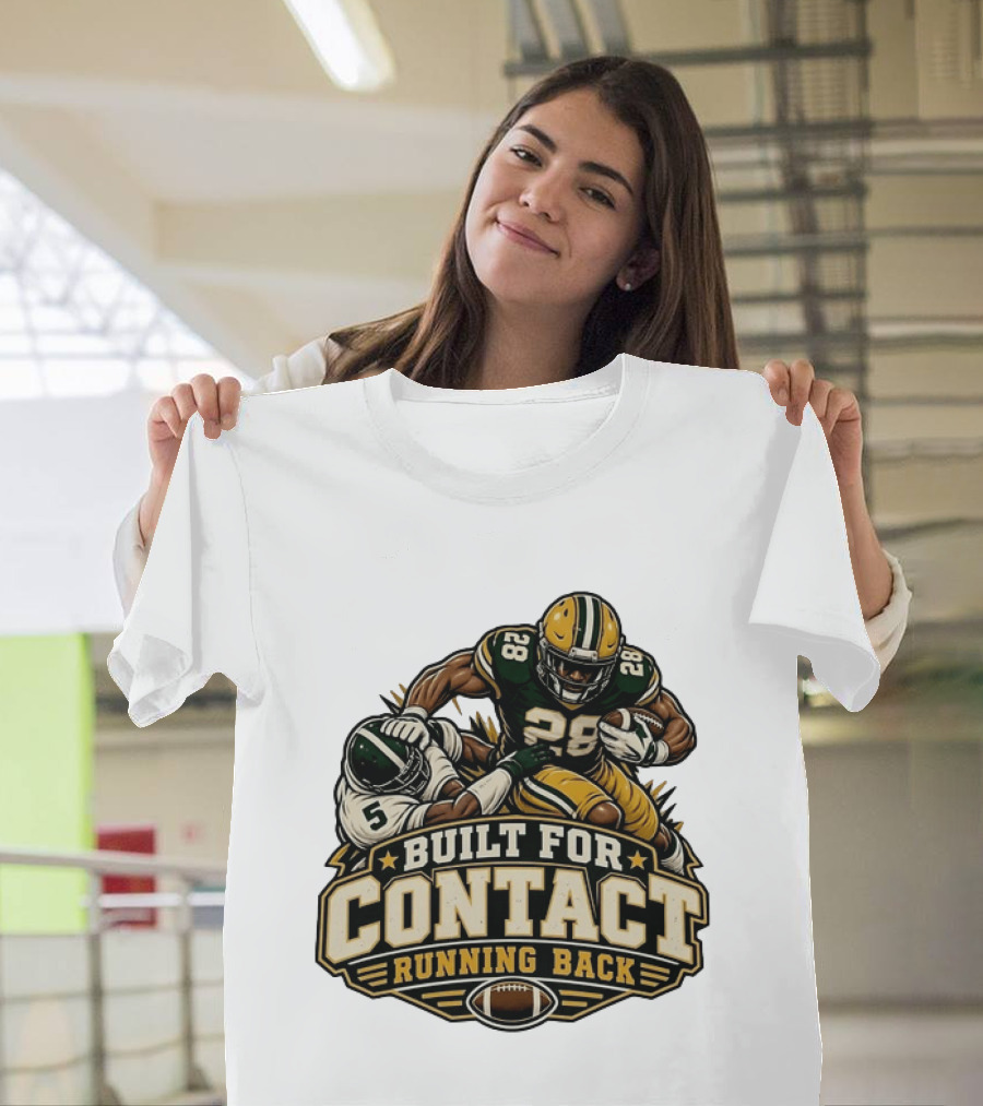 Green Bay Packers Number 28 Built For Contact Running Back T-Shirt