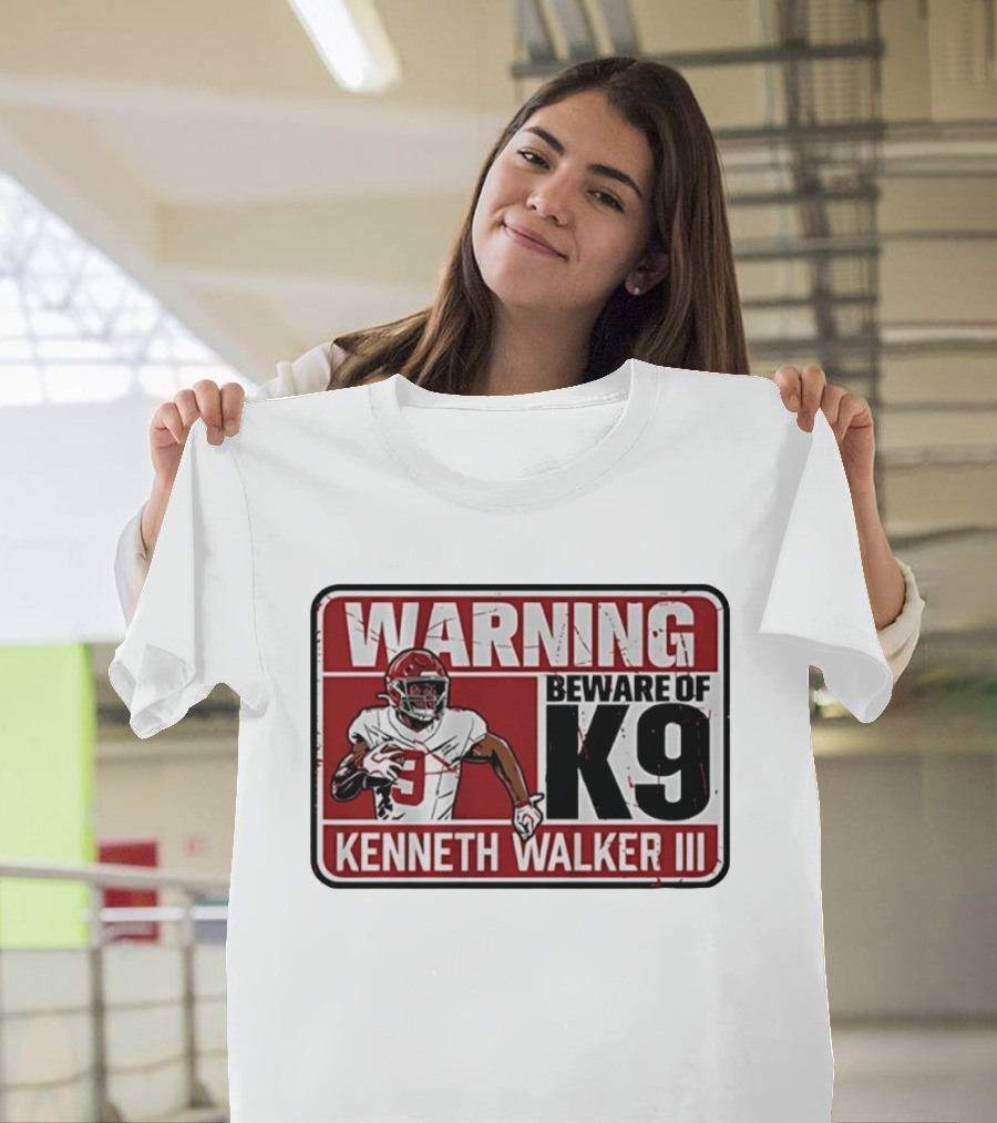 Warning Beware Of K9 Kenneth Walker III T-Shirt