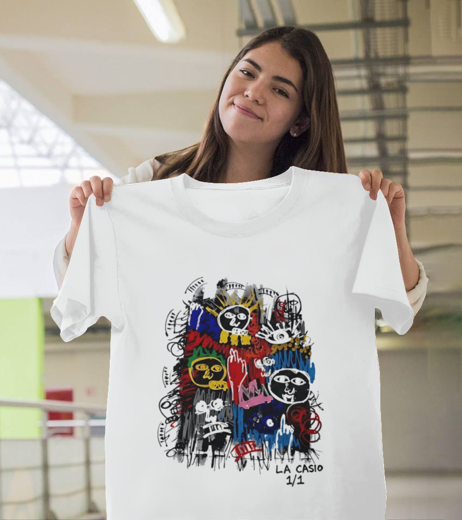 La Casio 1 1 Abstract Expressionist Colorful Faces T-Shirt