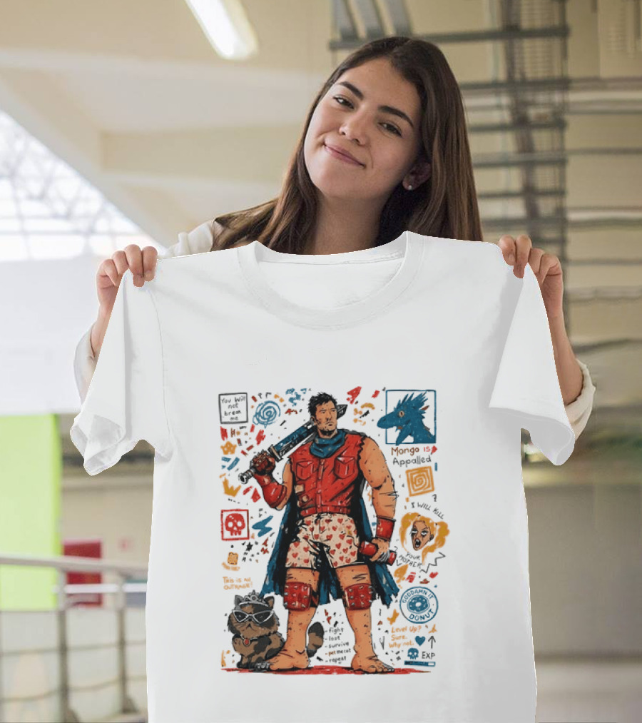 Mongo Is Appalled Goddamn It Donut Fantasy Adventure Comic Style Hero Boxer Villain Playful Quotes T-Shirt