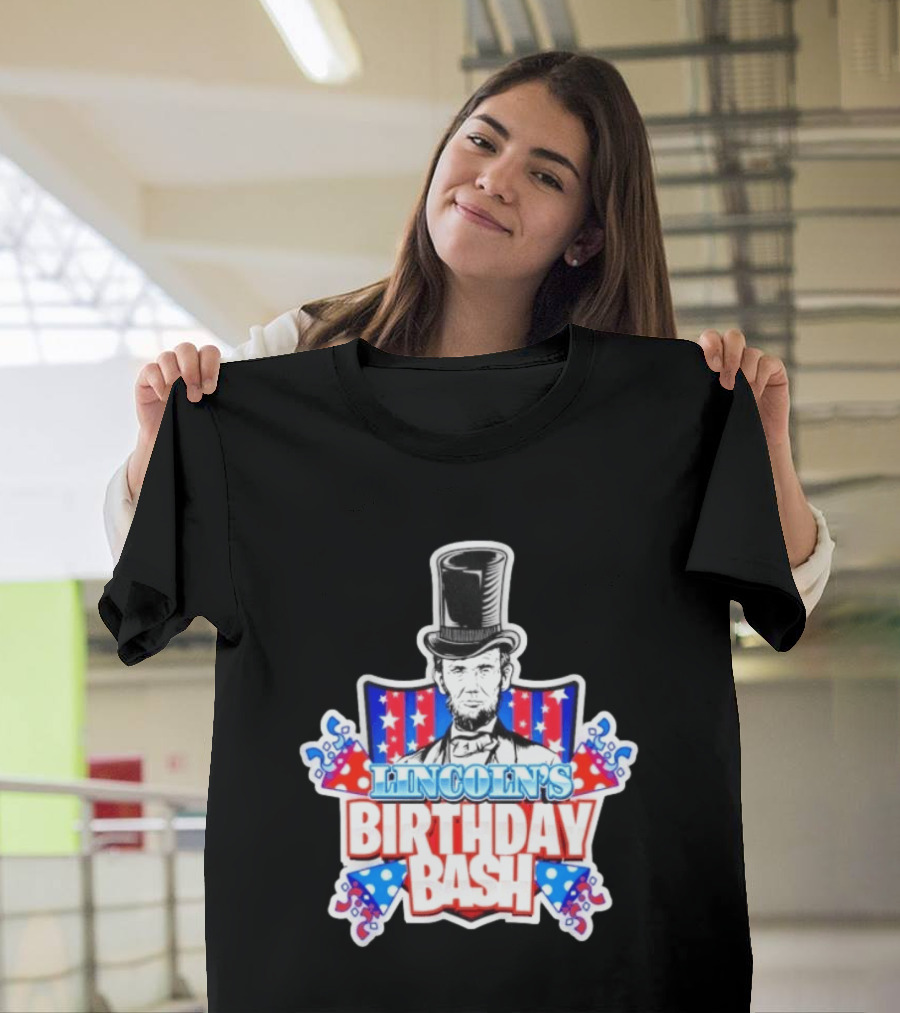 Lincoln's Birthday Bash President Patriotic Celebration T-Shirt