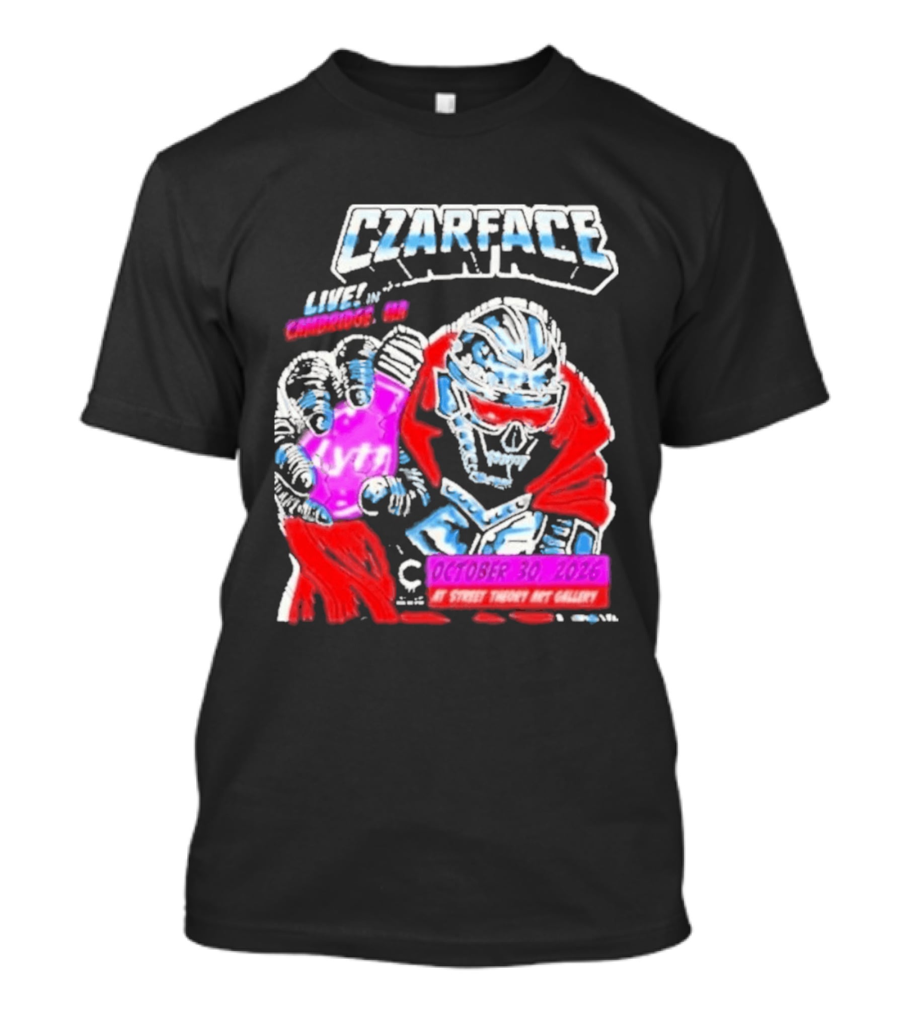 Czarface Live In Cambridge MA October 30 2026 Street Theory Art Gallery T-Shirt