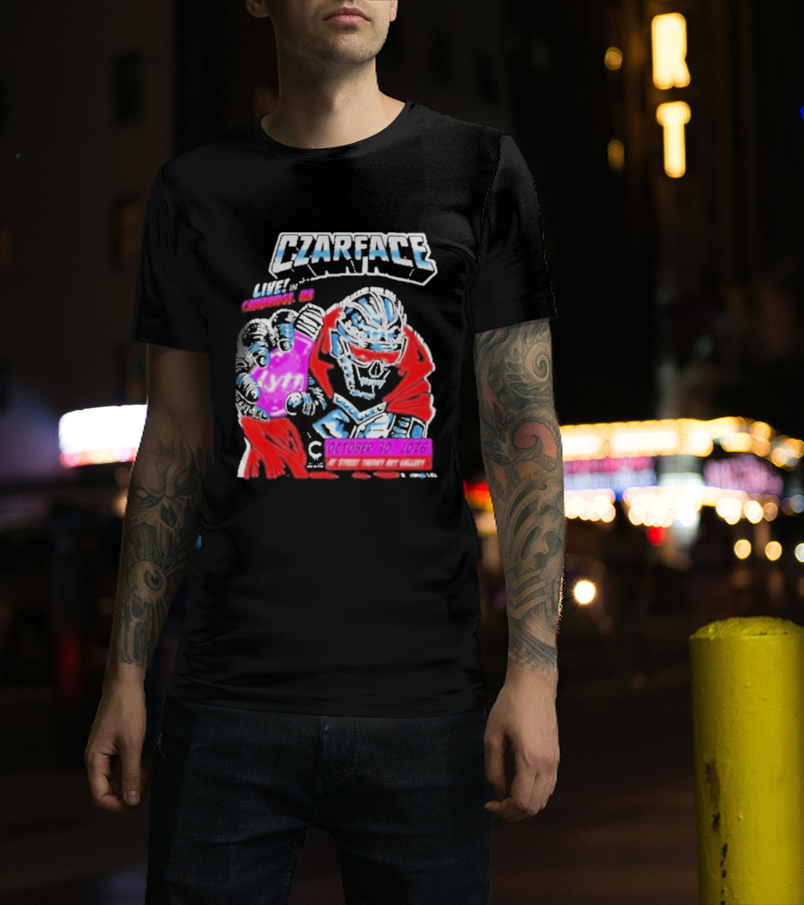 Czarface Live In Cambridge MA October 30 2026 Street Theory Art Gallery T-Shirt