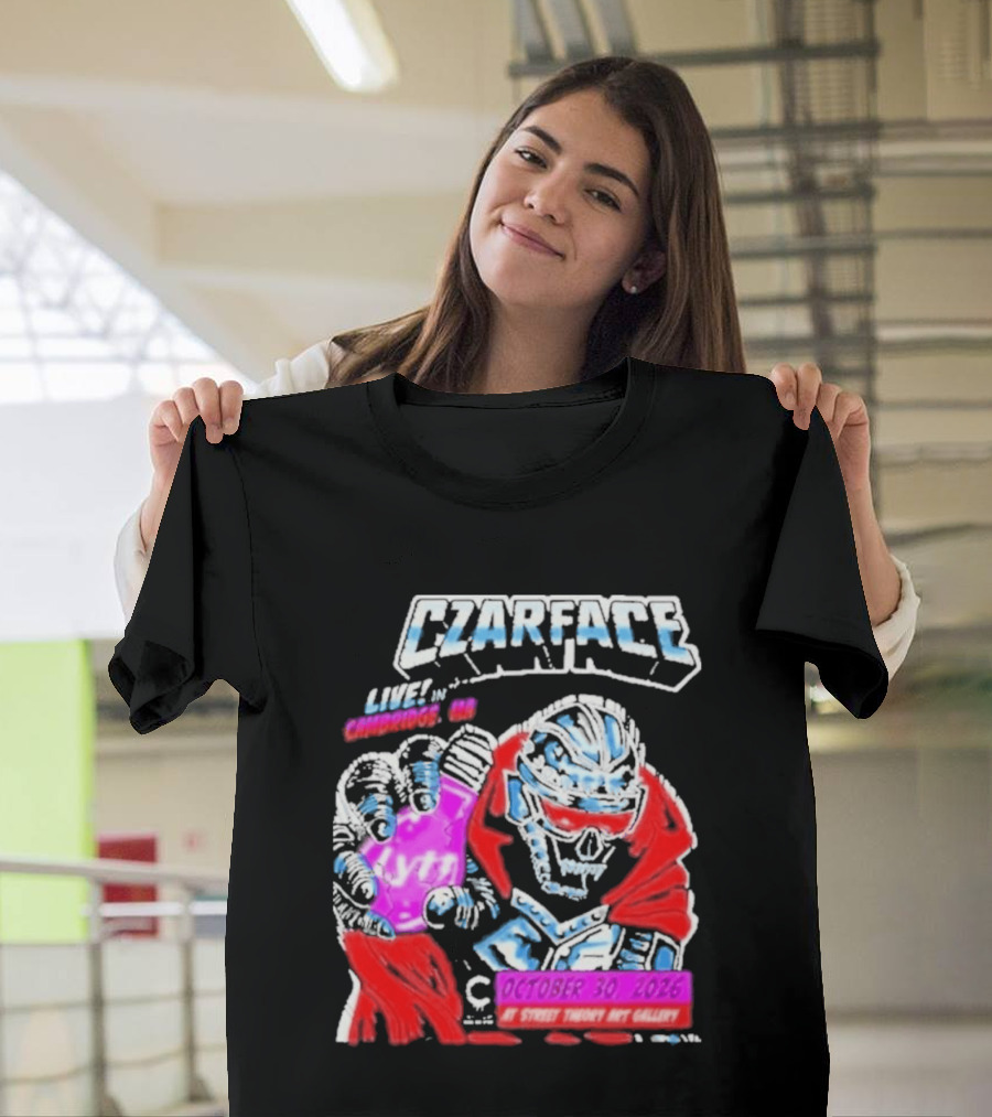 Czarface Live In Cambridge MA October 30 2026 Street Theory Art Gallery T-Shirt