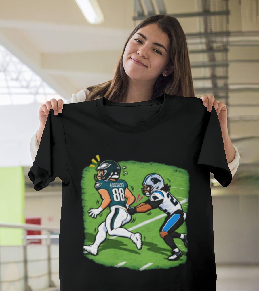 Dallas Goedert Humorous Booty Grab Football Moment T-Shirt