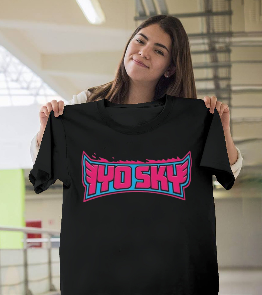 Iyo Sky WWE Wrestling Wings Pink Blue T-Shirt