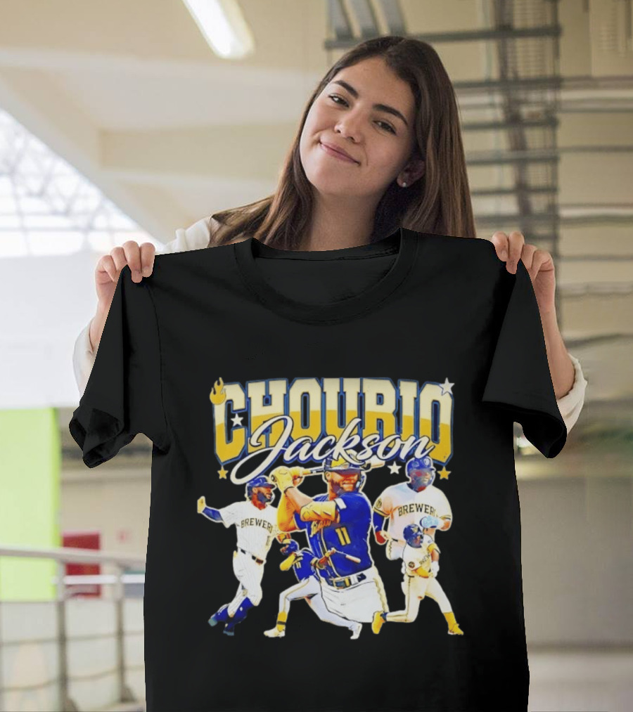 Chourio Jackson Milwaukee Brewers Number 11 Outfielder MLB T-Shirt