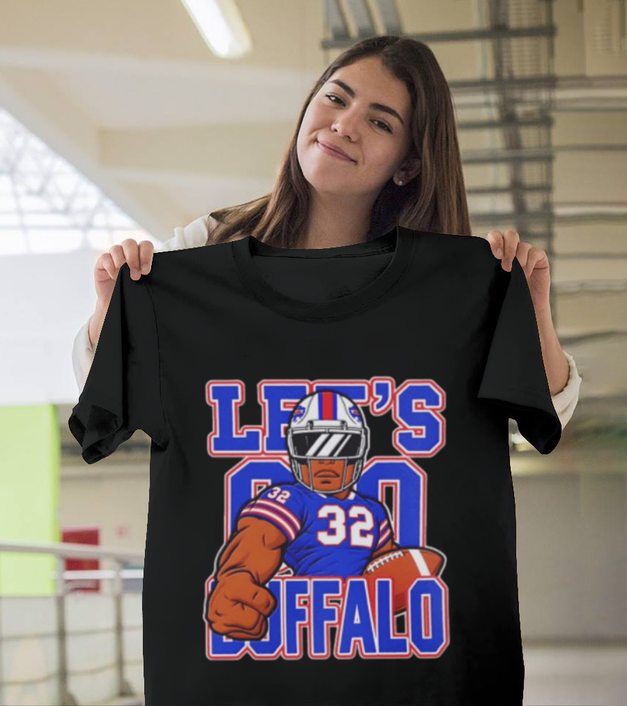 OJ Simpson 32 Jersey Let's Go Buffalo Football Fan T-Shirt