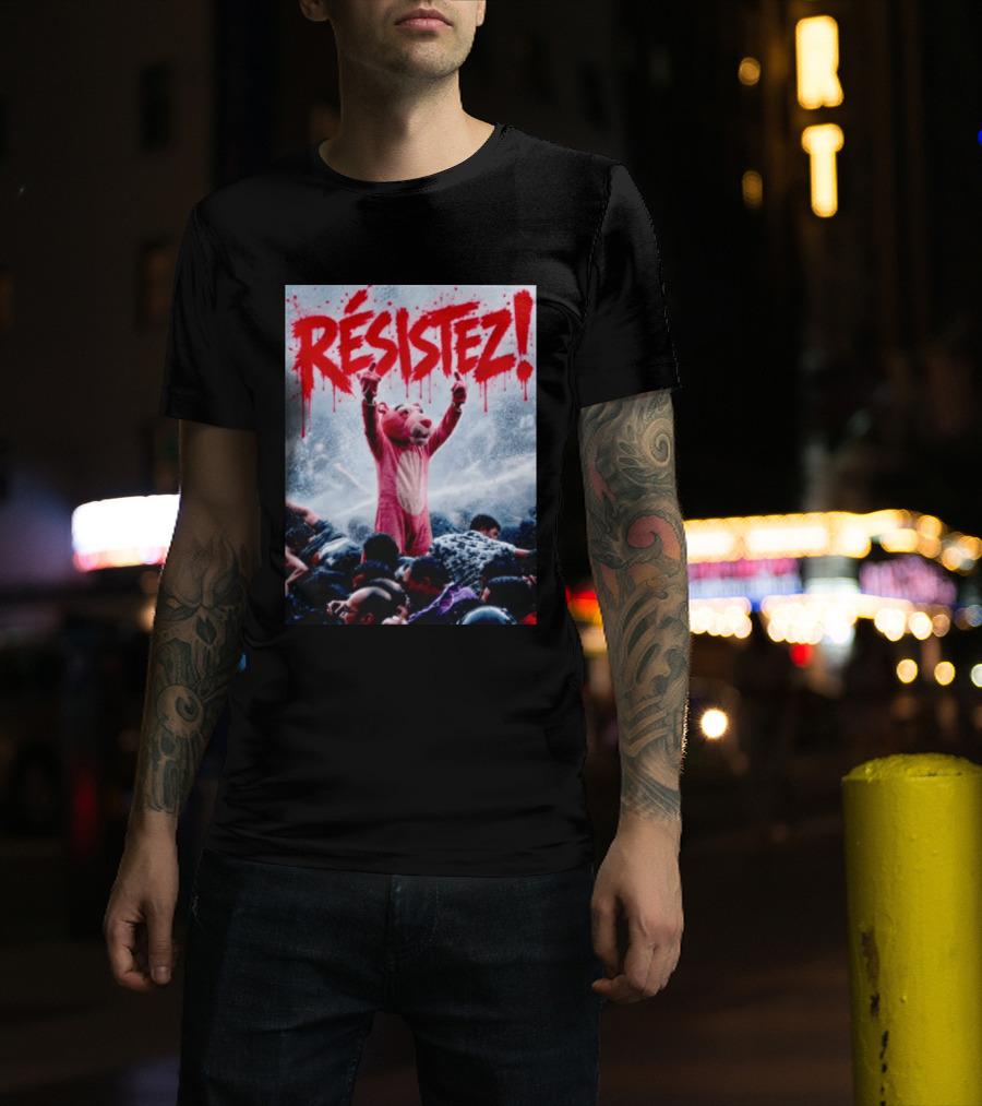 Résistez Paris Protest Panther Pink Costume T-Shirt