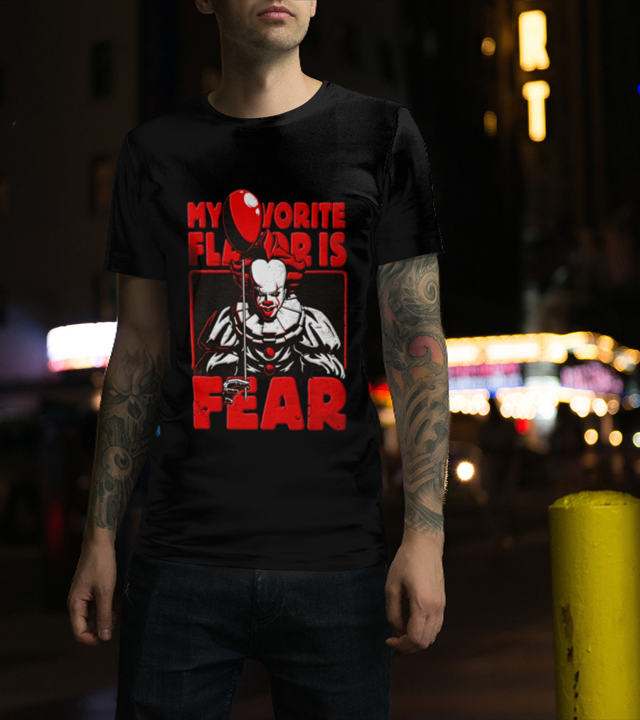 Pennywise IT Horror My Favorite Flavor Is Fear The Clown T-Shirt
