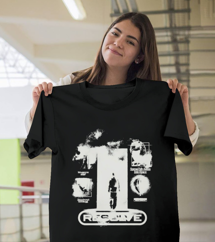 Resolve Space Ashes Rocket Adventure Distressed T-Shirt