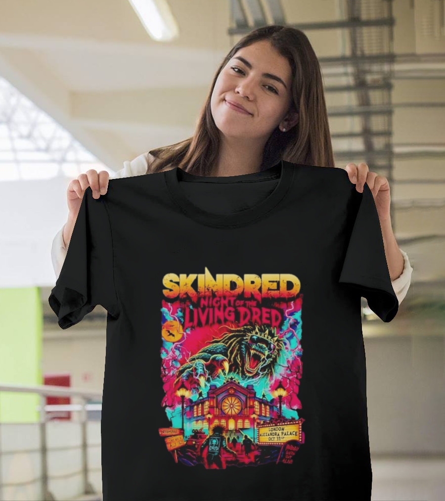 Skindred Night Of The Living Dred London Alexandra Palace Oct 31st Monster Concert T-Shirt