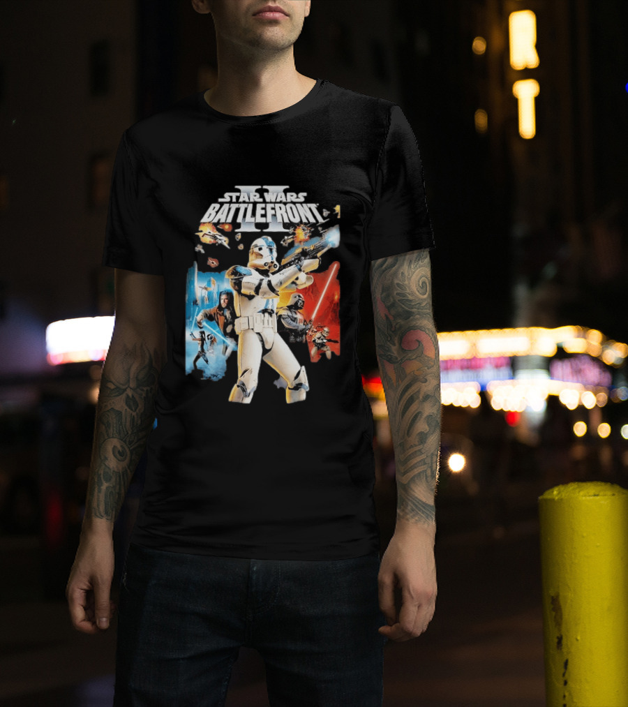 Star Wars Battlefront II Clone Trooper Jedi Action Adventure T-Shirt