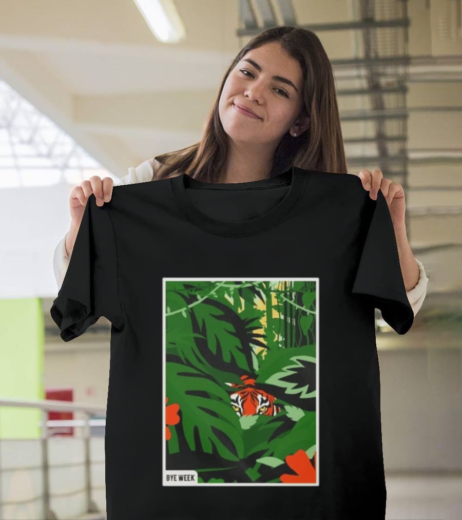Tiger Bye Week Jungle Football Wildlife Adventure T-Shirt