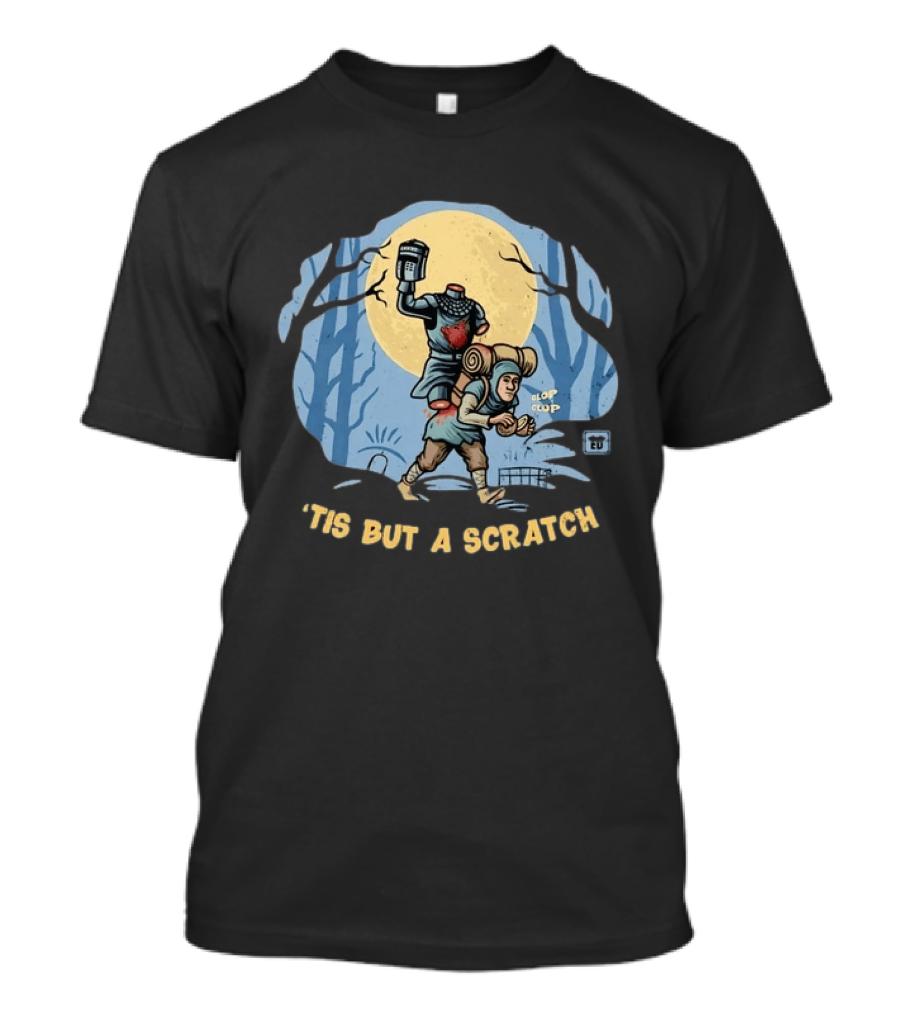 Monty Python Black Knight 'Tis But A Scratch Headless Duelist Moonlit Forest T-Shirt