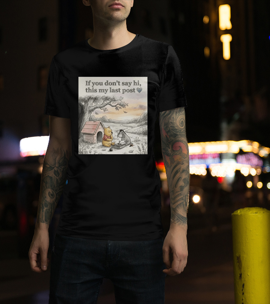Eeyore Winnie The Pooh If You Don't Say Hi This My Last Post T-Shirt