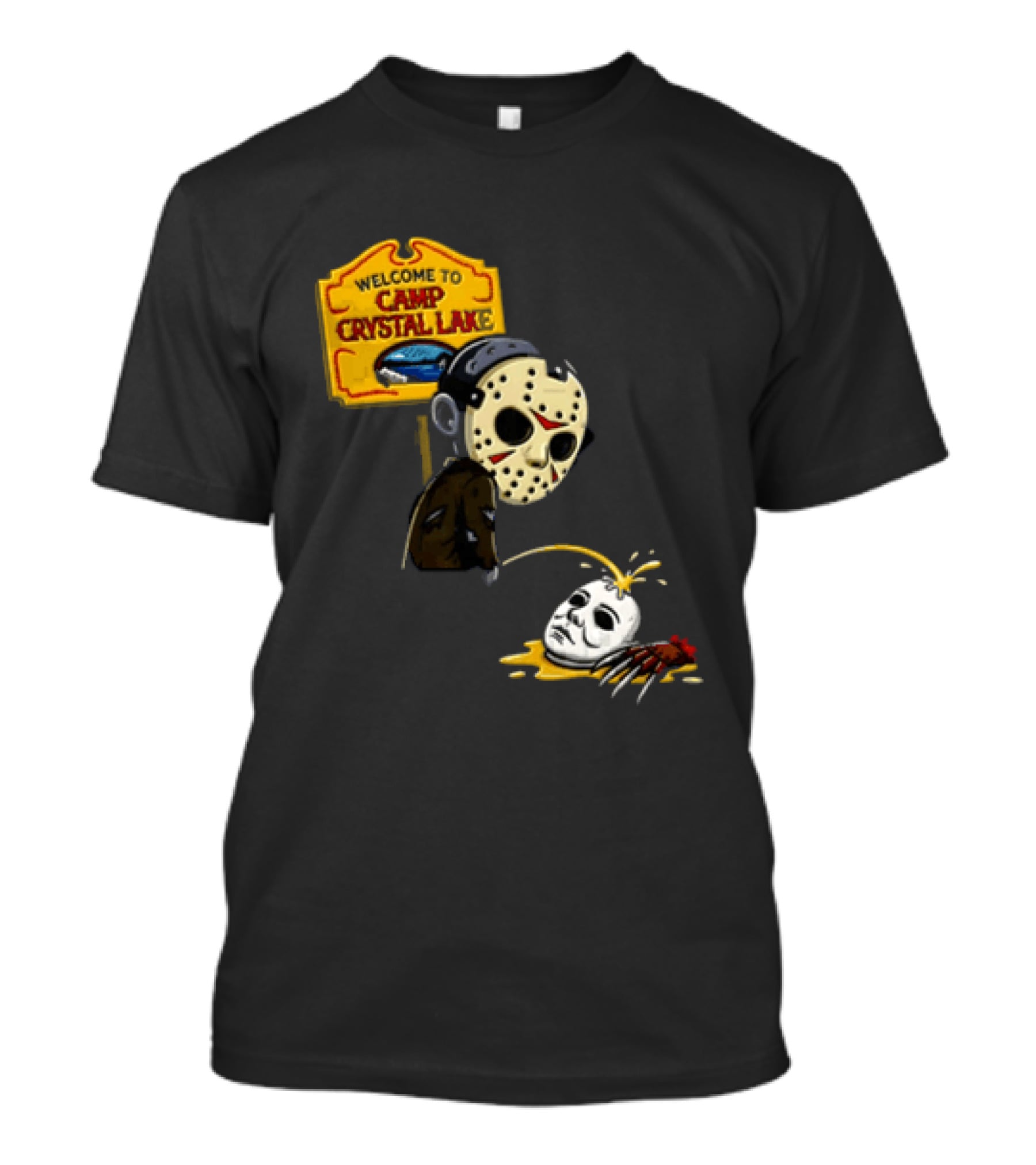 Jason Voorhees Friday The 13th Camp Crystal Lake Horror Scene T-Shirt