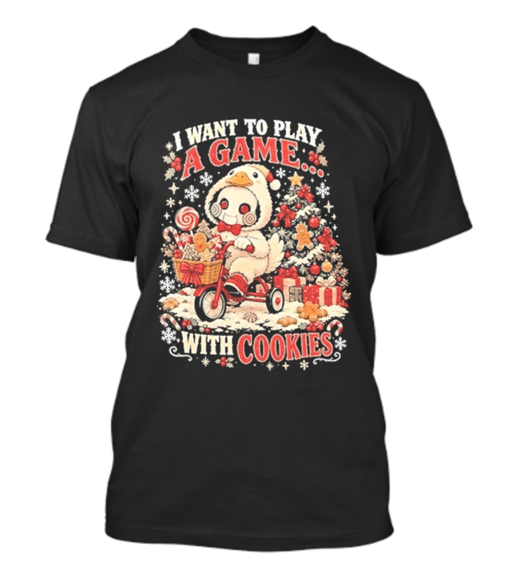 I Want To Play A Game With Cookies Christmas Holiday Gift Fun T-Shirt