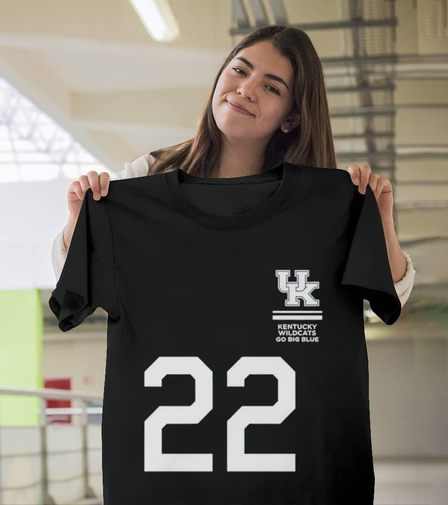 Kentucky Wildcats Milan Momcilovic Number 22 Go Big Blue T-Shirt