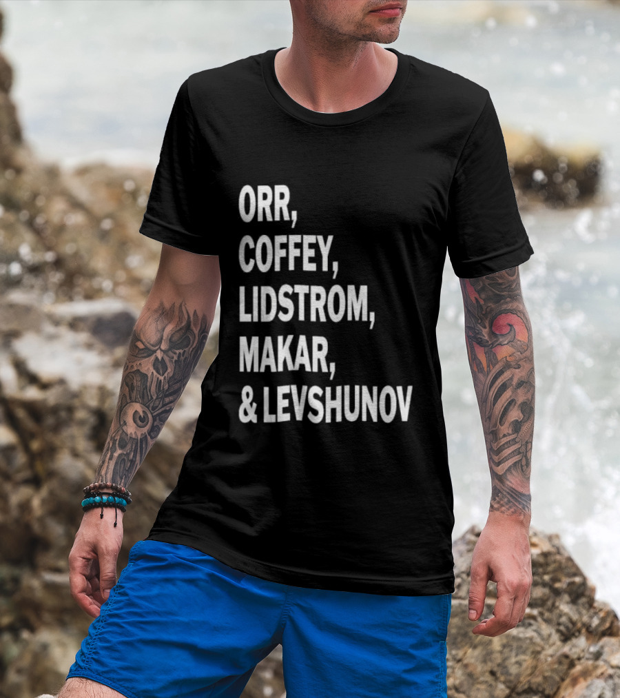 Orr Coffey Lidstrom Makar Levshunov Chicago Blackhawks T-Shirt
