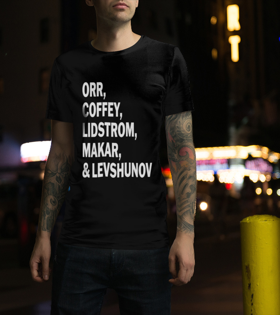 Orr Coffey Lidstrom Makar Levshunov Chicago Blackhawks T-Shirt